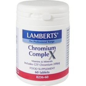 Lamberts Chromium Complex 200mg, Συμπλήρωμα Διατροφής με Χρώμιο 60 ταμπλέτες