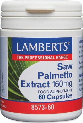 Lamberts - Saw Palmetto Extract, Καλή Υγεία του Προστάτη & Γυναικείων Ορμονών 160mg 60caps