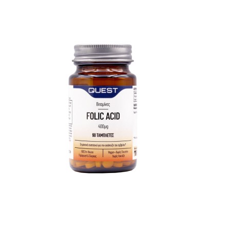 Quest Folic Acid 400mg, Φολικό Οξύ 90 ταμπλέτες