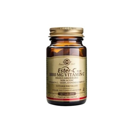 Solgar Ester-C 1000mg Vitamin C, Βιταμίνη C σε μη Όξινη Μορφή 30 ταμπλέτες