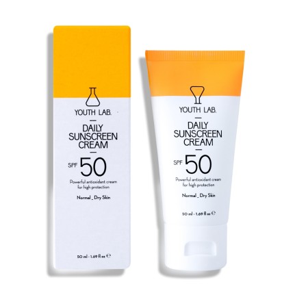 Youth Lab  Daily Sunscreen Cream SPF50 50ml Αντηλιακή Κρέμα Προσώπου Με Χρώμα Κανονικό και Ξηρό Δέρμα