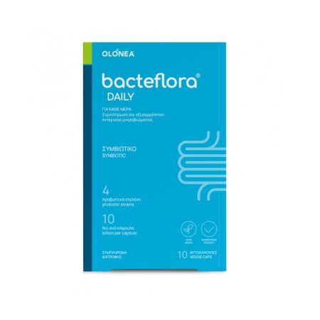 BacteFlora Daily Προβιοτικό & Πρεβιοτικό Συμπλήρωμα Διατροφής, 10 κάψουλες.