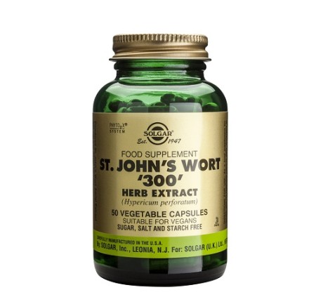 Solgar St. Johns Wort Herb Extract 300mg, Συμπλήρωμα Διατροφής για τη Βελτίωση της Διάθεσης 50 φυτικές κάψουλες