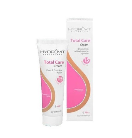 Hydrovit Total Care Cream SPF15, Αντιρυτιδική & Ενυδατική Κρέμα Προσώπου με Χρώμα 40ml