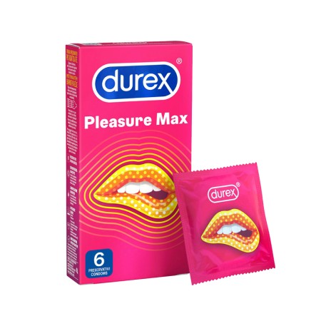 Durex Pleasuremax, Προφυλακτικά με Ραβδώσεις & Κουκίδες για Περισσότερη Διέγερση 6τμχ