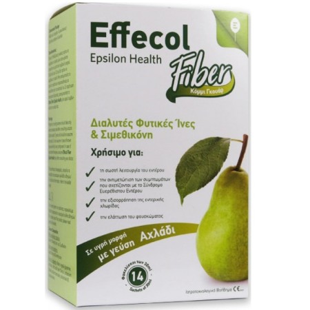 Epsilon Health Effecol Fiber Κόμμι Γκουάρ (σε υγρή μορφή με γεύση Αχλάδι) 14 φακελίσκοι 30ml