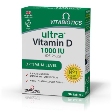 Vitabiotics Ultra Vitamin D 1000IU (D3- 25μg) Optimum Level 96tabs