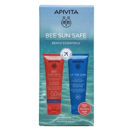 Apivita Beach Essentials Bee Sun Safe Travel Size Αντηλιακό Γαλάκτωμα SPF50 100ml & After Sun 100ml
