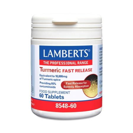 Lamberts Turmeric Fast Release, Συμπλήρωμα Διατροφής με Κουρκουμά 60 ταμπλέτες