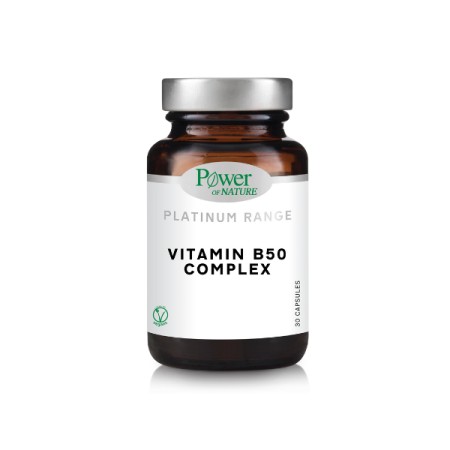 Power Of Nature Platinum Range Vitamin B50 Complex Σύμπλεγμα Βιταμινών 30caps