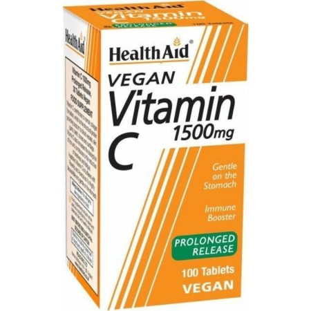 Health Aid Vegan Vitamin C 1500mg with Bioflavonoids Prolonged Release Βιταμίνη C Βραδείας Αποδέσμευσης 100tabs