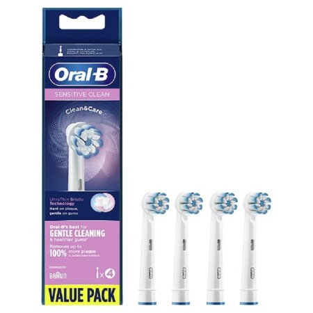 Oral-B Sensitive Clean Clean&Care Value Pack Ανταλλακτικές Κεφαλές για Ηλεκτρική Οδοντόβουρτσα 4τμχ