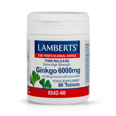 Lamberts Ginkgo 6000mg Time Release 60tab   8542-60