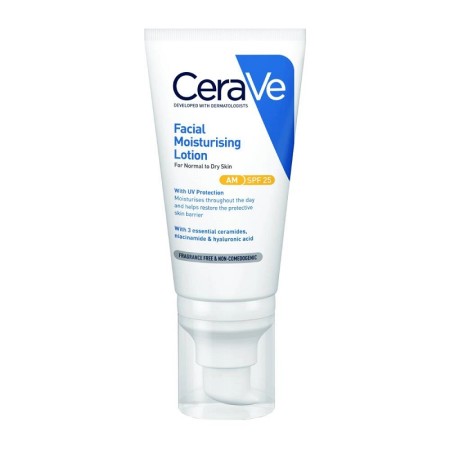 CeraVe Ενυδατική Κρέμα Προσώπου SPF 25 για Κανονικό - Ξηρό Δέρμα 52ml