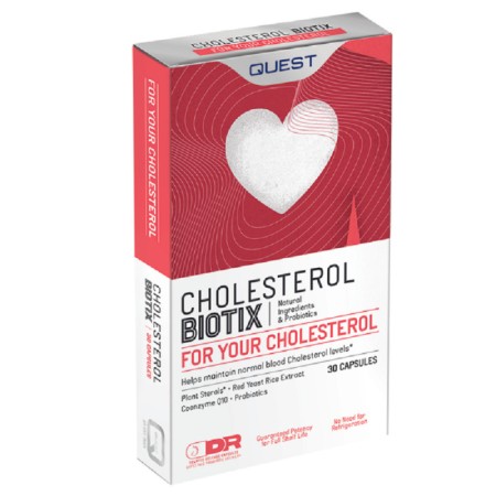 Quest Cholesterol Biotix, Συμπλήρωμα Διατροφής για Ρύθμιση της Χοληστερίνης 30 κάψουλες