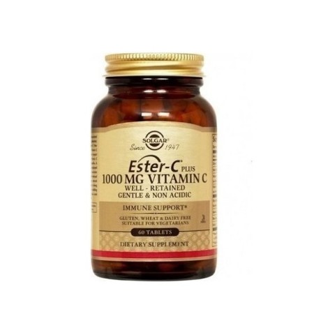 Solgar Ester-C 1000mg Vitamin C, Βιταμίνη C σε μη Όξινη Μορφή 60 ταμπλέτες