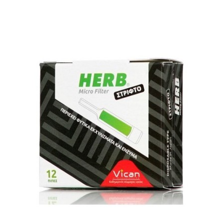 Vican Herb Micro Filter Πίπες για Στριφτό 12τμχ