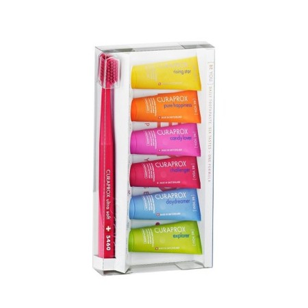Curaprox Be You Gift Pack, Οδοντόβουρτσα Ultra Soft 5460 1τμχ + Οδοντόκρεμες Διάφορες Γεύσεις 6 x 10ml