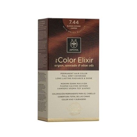 Apivita My Color Elixir 7.44, Βαφή Μαλλιών Ξανθό Έντονο Χάλκινο 1τμχ