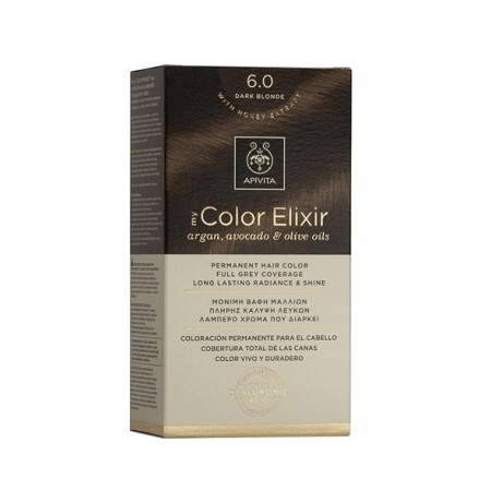Apivita My Color Elixir 6.0, Βαφή Μαλλιών Ξανθό Σκούρο 1τμχ
