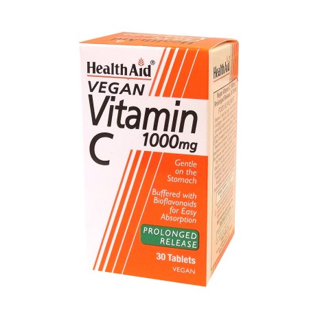 Health Aid Vitamin C 1000mg Prolonged Release, Βιταμίνη C με Βιοφλαβονοειδή 30 ταμπλέτες