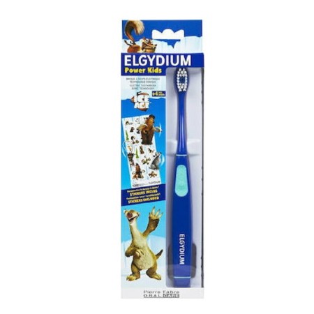 Elgydium Power Kids Ice Age Toothbrush Blue +4 Years ,Ηλεκτρική Οδοντόβουρτσα Για Παιδιά Μπλε, 1 τμχ