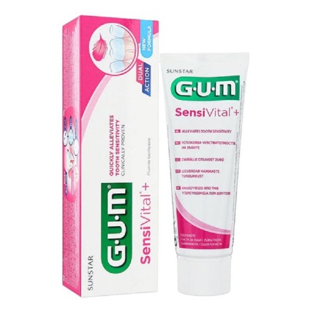 Gum Sensivital+ Toothpaste Dual Action Οδοντόκρεμα Κατάλληλη Για Ευαίσθητα Ούλα & Δόντια 75ml