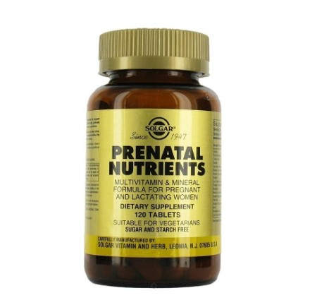 Solgar Prenatal Nutrients, Πολυβιταμίνες & Μέταλλα για Έγκυες και Θηλάζουσες 120 ταμπλέτες