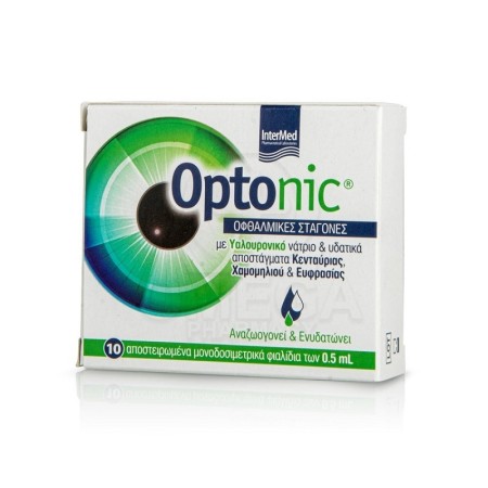Intermed Optonic Eye Drops Οφθαλμικές Σταγόνες με Υαλουρονικό Οξύ 10x0.5ml