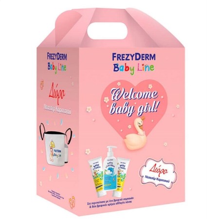 Frezyderm Promo Welcome Girl Baby Shampoo 300ml & 2 Baby Cream 2x175ml & ΔΩΡΟ Νεσεσέρ Καροτσιού