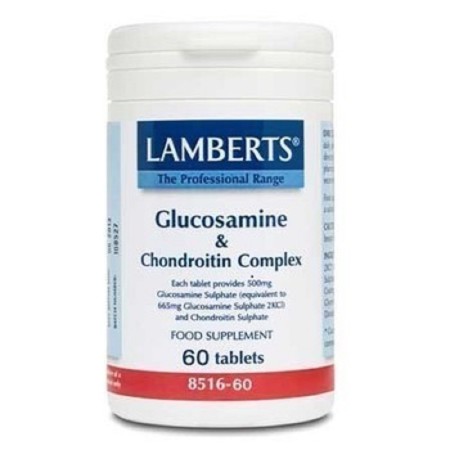 Lamberts Glucosamine & Chondroitin Complex Συμπλήρωμα Διατροφής με Γλυκοζαμίνη και Χονδροϊτίνη 60tabs  8516-60