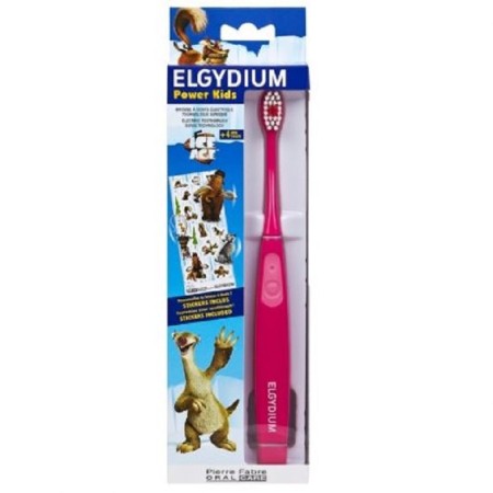 Elgydium Power Kids Ice Age Toothbrush Pink +4 Years ,Ηλεκτρική Οδοντόβουρτσα Για Παιδιά Ροζ, 1 τμχ
