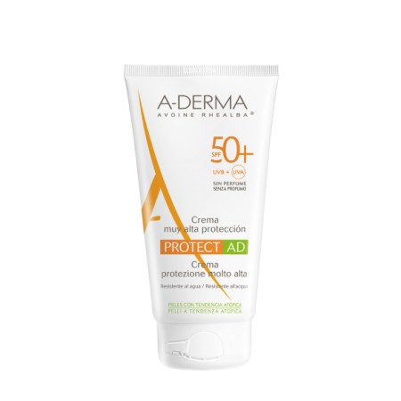 A-Derma Protect AD Cream SPF50+, Αντιηλιακή Κρέμα Πολύ Υψηλής Προστασίας για Εύθραυστο/Ατοπικό Δέρμα 150ml