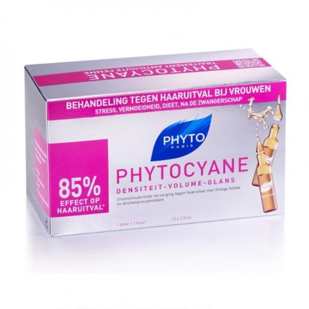 Phyto Phytocyane, Θεραπευτική Αγωγή κατά της Τριχόπτωσης 12x7.5ml