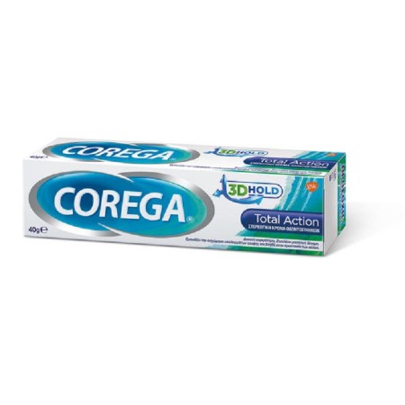 Corega 3D Hold Total Action Στερεωτική Κρέμα Οδοντοστοιχιών,Δυνατή Συγκράτηση 40gr