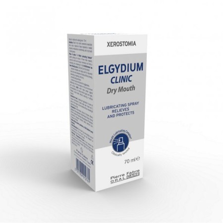 Elgydium Clinic Dry Mouth Spray, Στοματικό Διάλυμα για Ανακούφιση της Ξηροστομίας 70ml