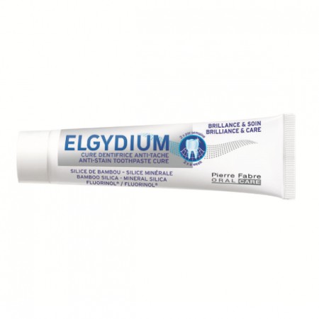 Elgydium Brilliance & Care Anti-Stain Toothpaste Cure, Λευκαντική Οδοντόπαστα 30ml