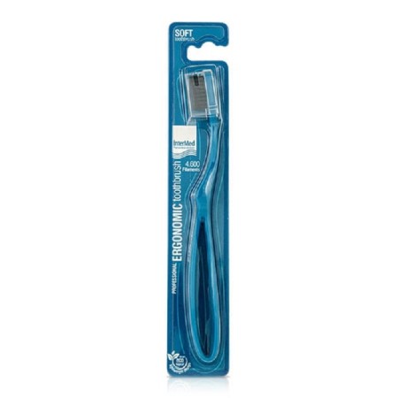 Intermed Professional Ergonomic Οδοντόβουρτσα Soft Σε Μπλε Χρώμα 4.600 Ίνες