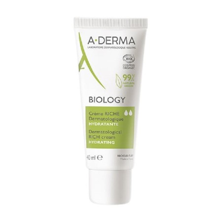 A-Derma Biology Dermatological Rich Cream Hydrating 40ml Πλούσια Ενυδατική Κρέμα Για Το Ξηρό Εύθραυστο Δέρμα