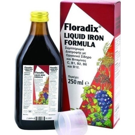 Power Health Floradix Liquid Iron Formula, Συμπλήρωμα Διατροφής με Υγρό Σίδηρο και Βιταμίνες Β και C 250ml