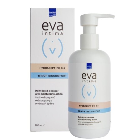 Intermed Eva Intima Wash Hydrasept pH 3.5, Υγρό Καθαρισμού της Ευαίσθητης Περιοχής με Ήπια Αντισηπτική Δράση 250ml