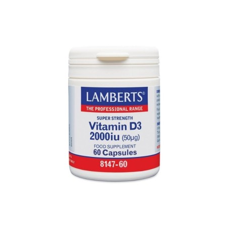 Lamberts Vitamin D3 2000iu (50mg) Συμπλήρωμα Διατροφής με Βιταμίνη D3 60 κάψουλες 8147-60
