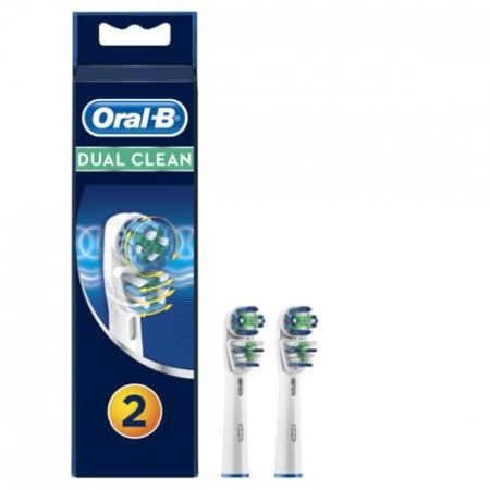 Oral-B Dual Clean Ανταλλακτικές Κεφαλές Ηλεκτρικής Οδοντόβουτσας 2τμχ