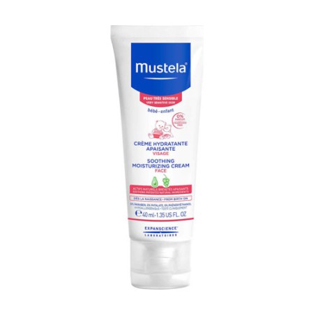 Mustela Soothing Moisturizing Face Cream, Καταπραυντική κρέμα προσώπου για ευαίσθητες επιδερμίδες 40ml