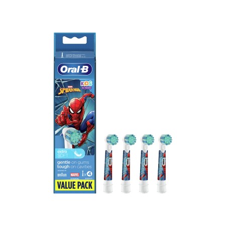 Oral-B Value Pack Kids 3+ Years Spider-Man Marvel Extra Soft  Ανταλλακτικά για Ηλεκτρική Παιδική Οδοντόβουρτσα 4τμχ
