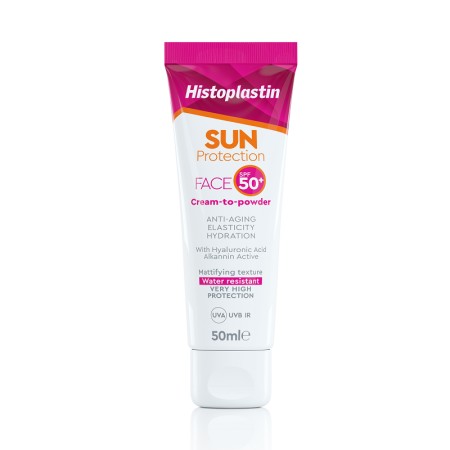 Heremco Histoplastin Sun Protection Face Cream To Powder SPF50+ Αντηλιακή Κρέμα Προσώπου Χωρίς Χρώμα 50ml