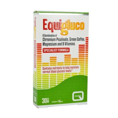 Quest Equigluco, Συμπλήρωμα Διατροφής για τη Διατήρηση Φυσιολογικών Επιπέδων Γλυκόζης στο Αίμα 30 ταμπλέτες