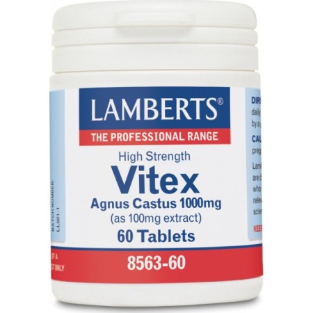Lamberts Vitex Agnus Castus 1000mg, Συμπλήρωμα Διατροφής με Vitex Agnus-Castus 60 ταμπλέτες 8563-60