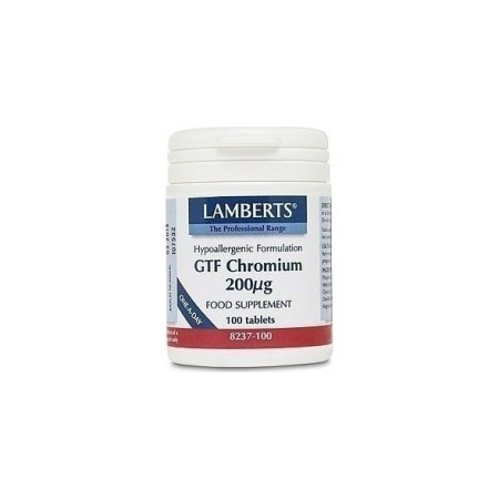 Lamberts Chromium GTF 200mcg, Συμπλήρωμα Διατροφής με Χρώμιο 100 ταμπλέτες