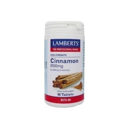 Lamberts Cinnamon 2500mg, Συμπλήρωμα Διατροφής με Εκχύλισμα Κανέλλας 60 ταμπλέτες
